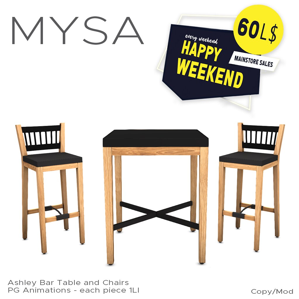 Happy Weekend Everyone! – Ashley Table and Chair – PG