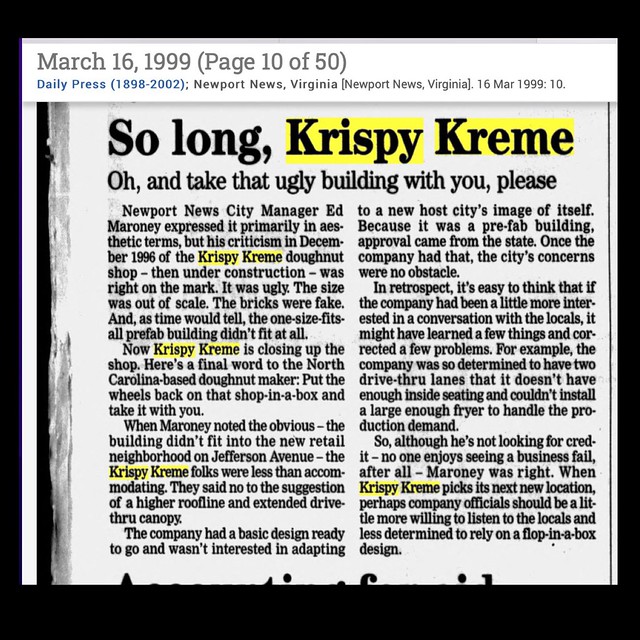 Krispy Kreme Newport News va (1997-1999)?