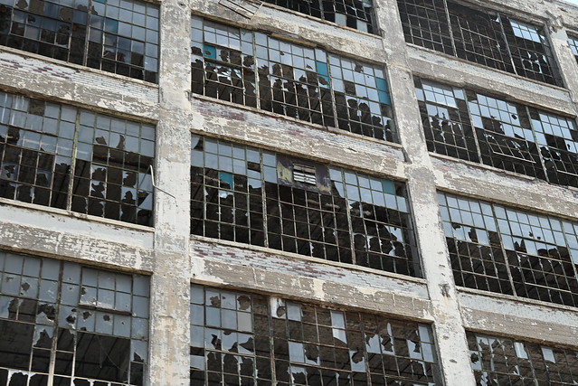 Broken Windows in a Fisher Body Plant, Detroit