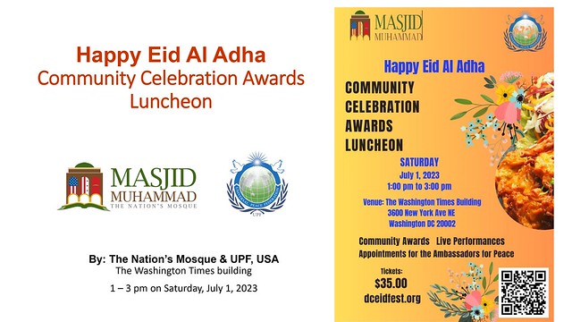 United States-2023-07-01-UPF-USA Hosts a Eid Al Adha Community Celebration Awards Luncheon