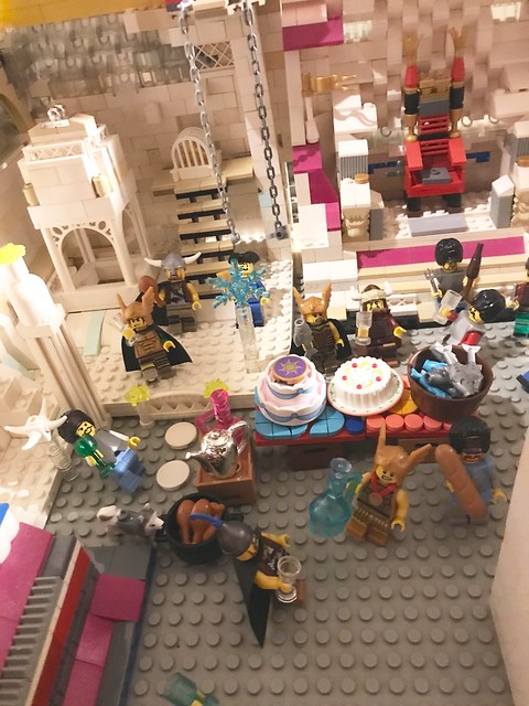 LEGO Classic Castle: Scandinavian, huns, and Slavic Tribes Celebrate in the frozen palace to celebrate the death of their dictator sudden death with Vodka, Fermented herring and dried meat ( AFOL Medieval Hobby Toy Photography and collection ) + story