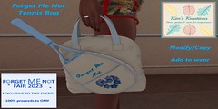 Kim's Kreations - Forget ME not Tennis Bag - Forget ME not Fair 2023 EXCLUSIVE