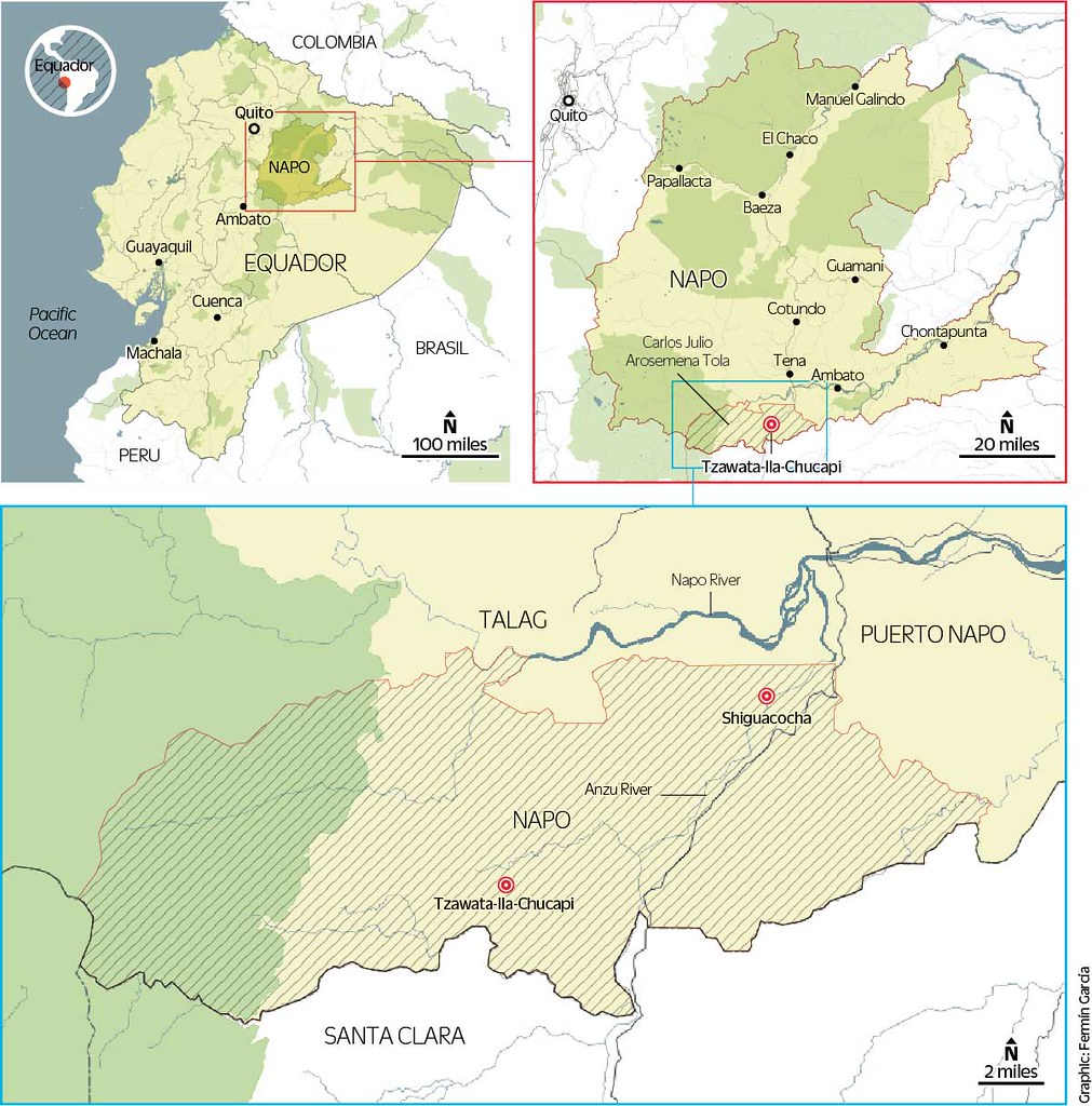 map of Napo, Ecuador