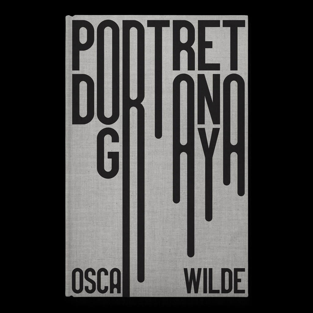 Typographic book cover for Portret Doriana Graya [The Picture of Dorian Gray] by Oscar Wilde