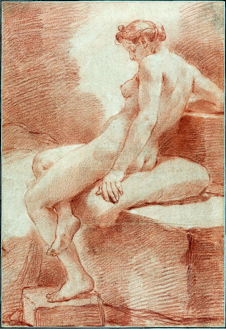 Ubaldo Gandolfi. Desnudo femenino / Female Nude. Siglo XVIII