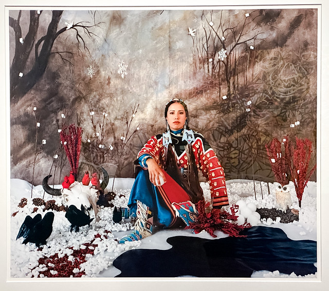“Four Seasons” by Wendy Red Star (2006) – Winter.   Exhibit in the Smithsonian American Art Museum, Washington, D.C.