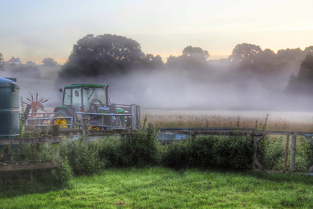 Early morning mist in Coleford