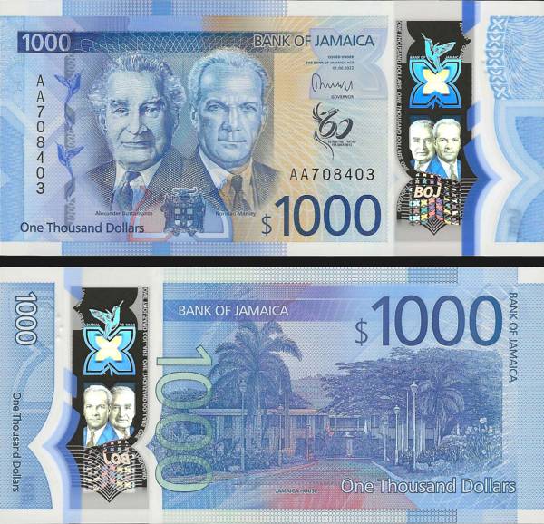 Jamaica - 1000 Dollars-099a-2022