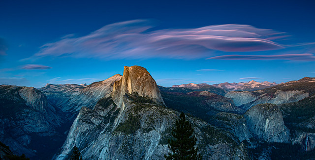 Half Dome with Lenticular Clouds