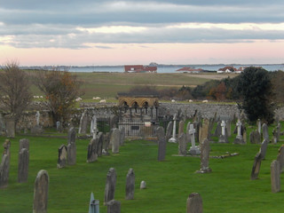 Cemetery at St Aidan's church, Bamburgh