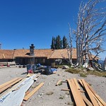 Cloud Cap Inn new roof near completion, Mt. Hood National Forest 