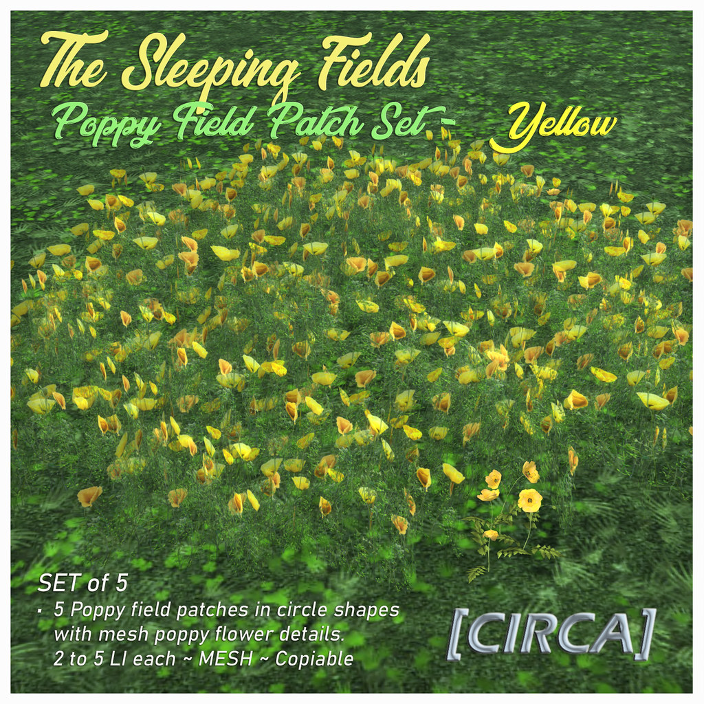 @ Enchantment | [CIRCA] – The Sleeping Fields – Poppy Field Patch Set – Yellow