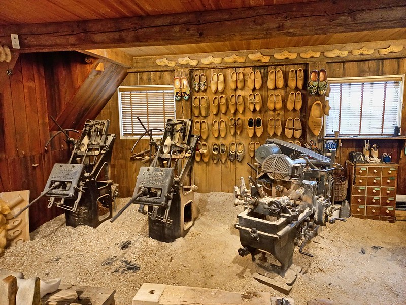 Wooden Shoe Workshop of Zaanse Schans, clog museum in the Netherlands