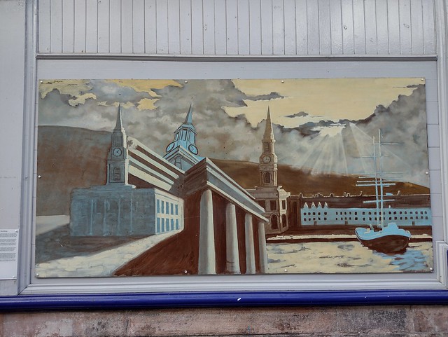 UK - Scotland - Port Glasgow - Train station - Artwork - Municipal buildings