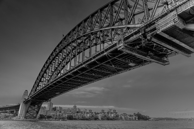 Famous Sydney Harbour bridge -Monochrome RL