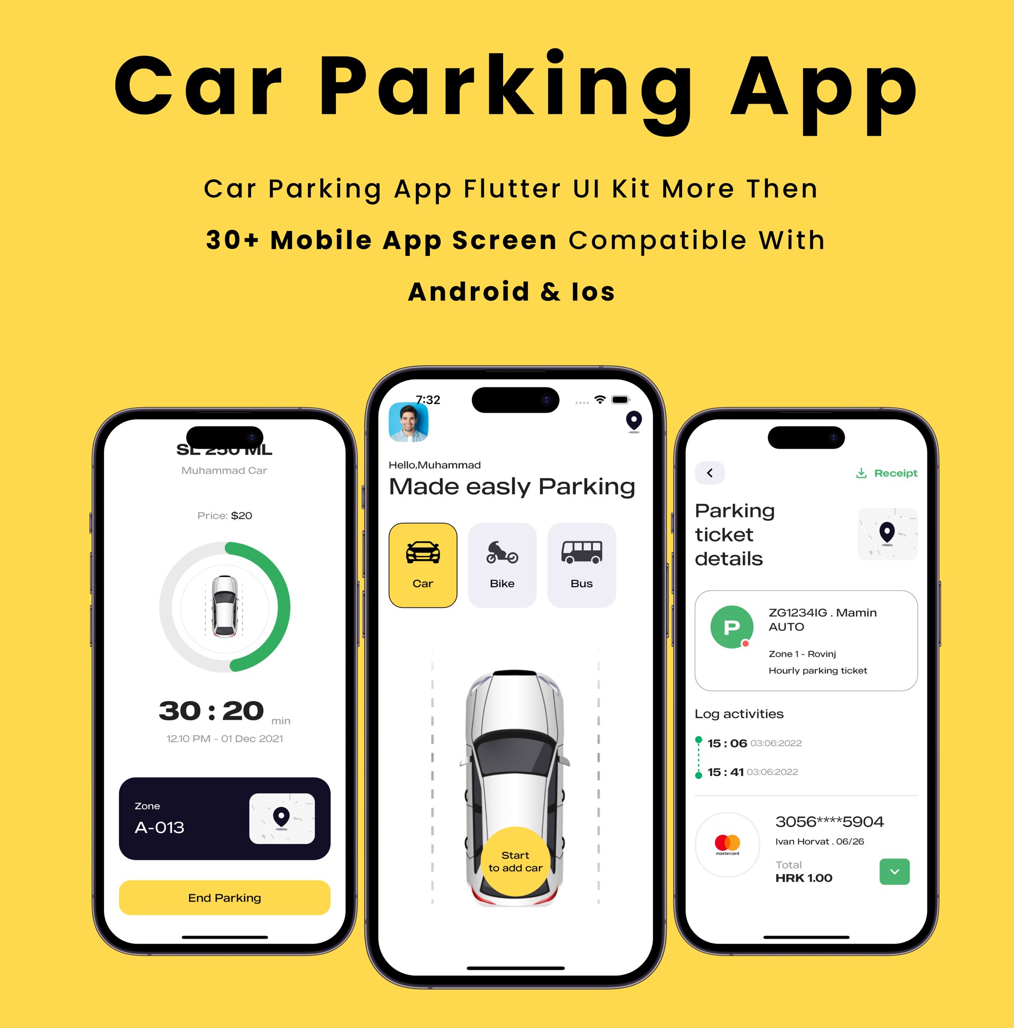 Car Parking App - Flutter Mobile App Template