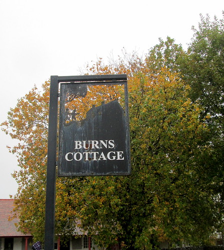Sign for Burns's Cottage, Alloway