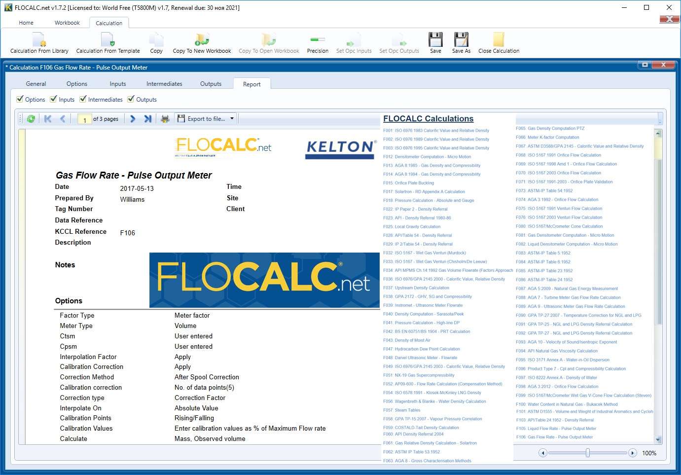 Working with Kelton Engineering FLOCALC.net 1.7.2 full license