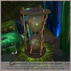 Enchantment Hourglass Vivarium Victorian Brass
