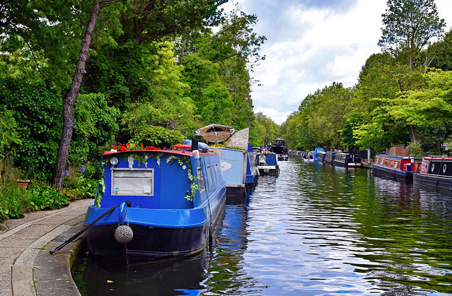 Colourful Houseboats, Regent's Canal