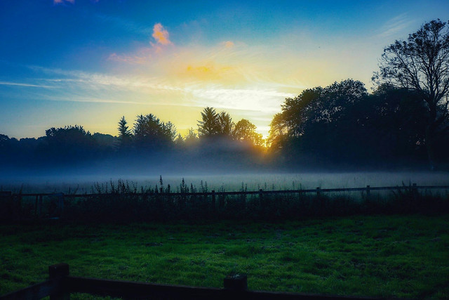 Sunrise and low mist in Coleford