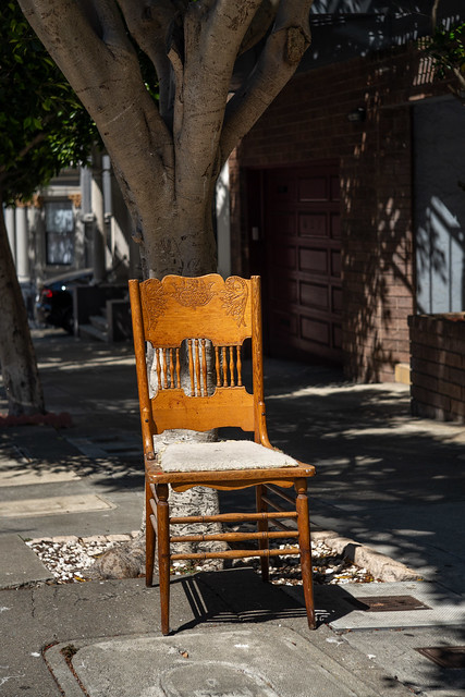 rather stately abandoned chair