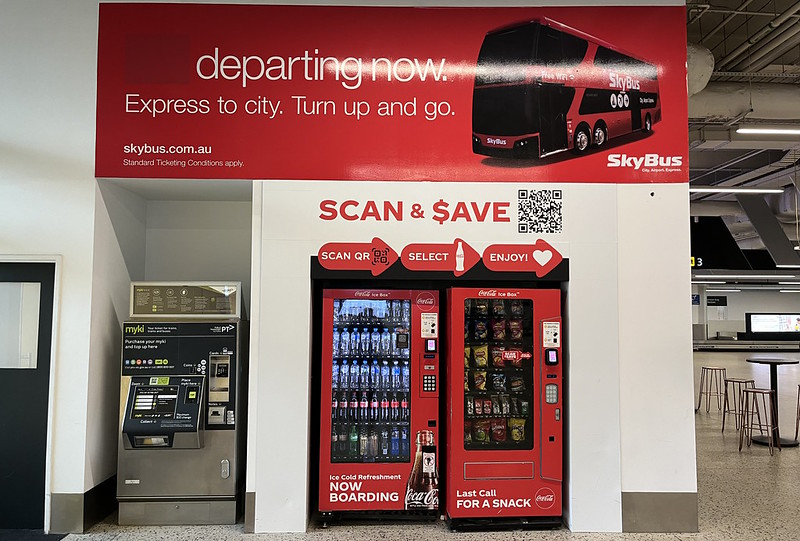 Myki machine at Melbourne Airport Terminal 4