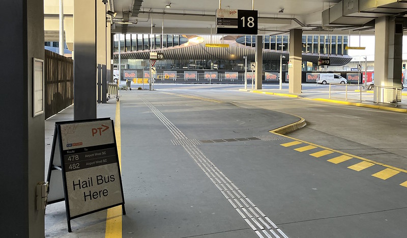 Melbourne Airport bus interchange, bay 18 for local routes