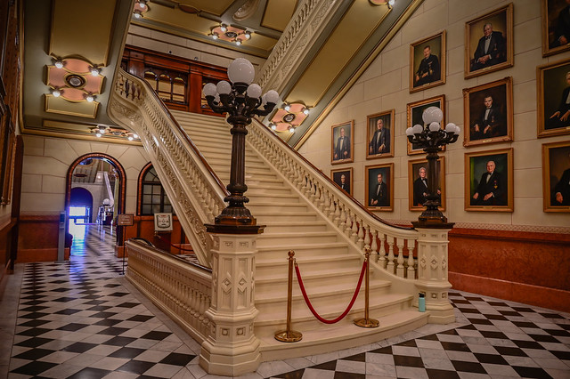 Grand Staircase inside Masonic Temple  - Philadelphia PA