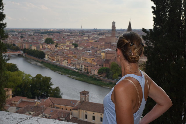 a Beauty looking at beautiful Verona