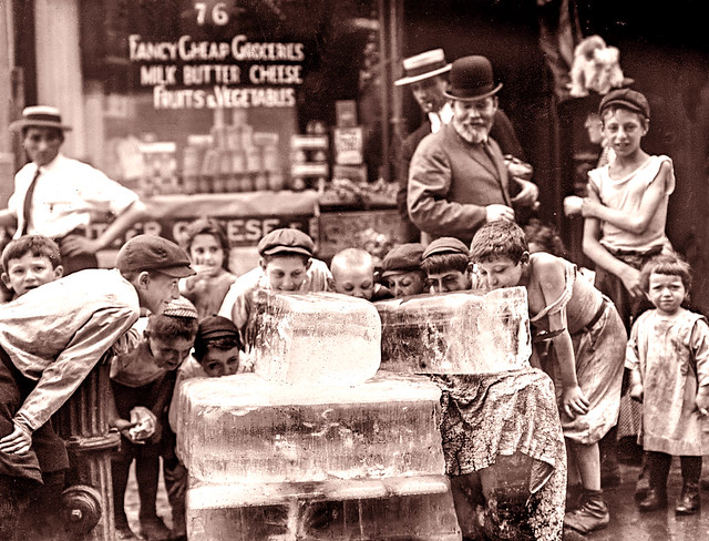 Licking Blocks of Ice -- July 6th 1911