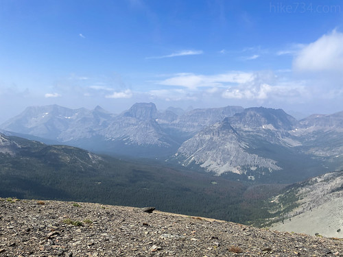 Summit of Calf Robe Mountain looking west