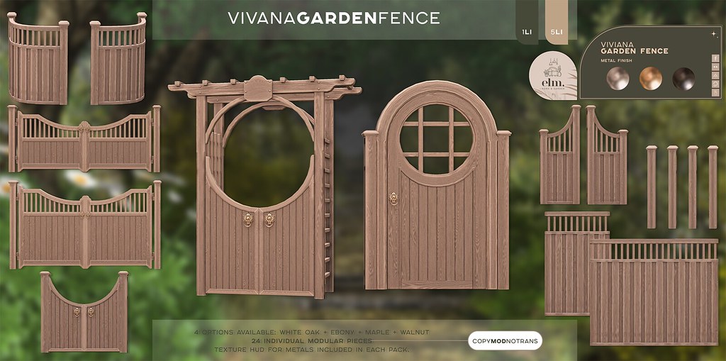 Elm. Viviana Garden Fence