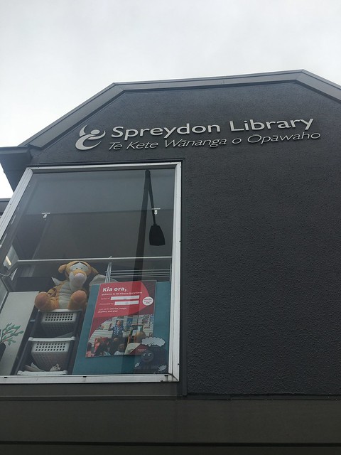 Spreydon Library exterior with Tigger