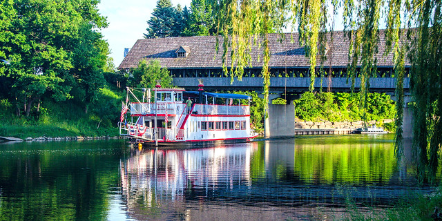 paddleboat rides on the Cass River in Frankenmuth, Michigan