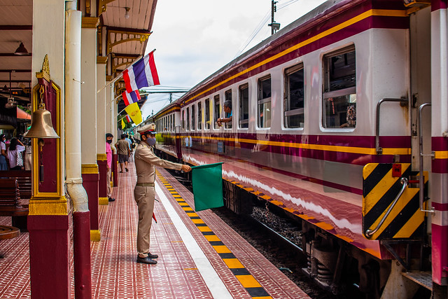 The Railway Station of Ayutthaya in Thailand Asia