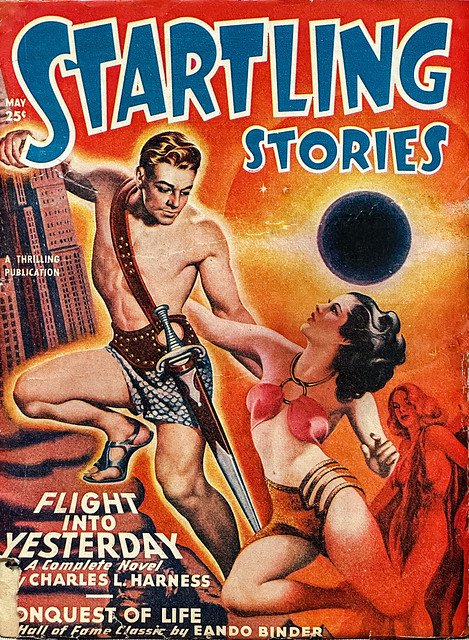 “Startling Stories,” Vol. 19, No. 2 (May, 1949).  Cover art by Earle Bergey.