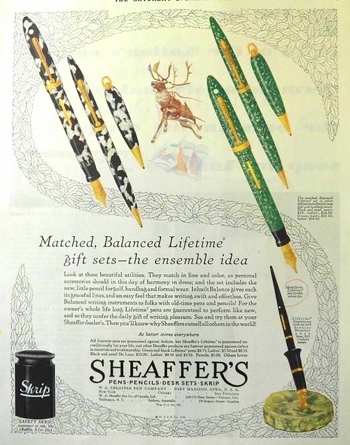 SHEAFFER'S Gift Pen Sets - 1929