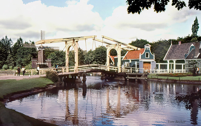 Traditional draw bridge in Netherlands