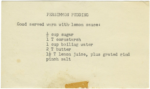 LS0048 Dessert - Persimmon Pudding