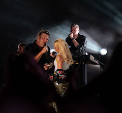 Blake Shelton and Gwen Stefani at Sunfest Country Music Festival 2023