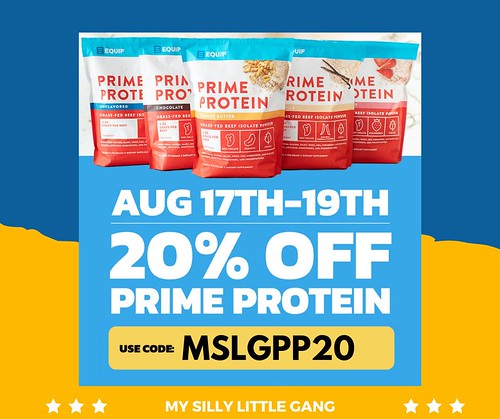 Get Equip Prime Protein at 20% Off #MySillyLittleGang