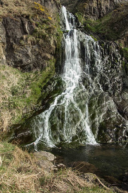 Woodston burn waterfall St Cyrus Aberdeenshire