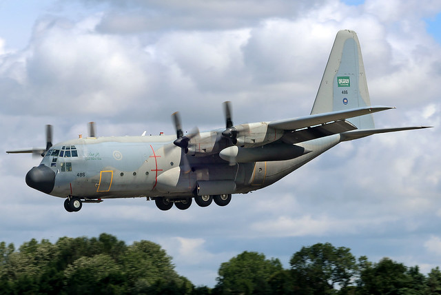 486 Royal Saudi Air Force Lockheed C-130H Hercules at RAF Fairford on 17 July 2023