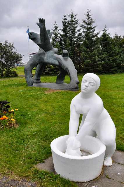 Le jardin de sculptures de l'Ásmundur Sveinsson Sculpture Museum à Reykjavik, capitale de l'Islande!