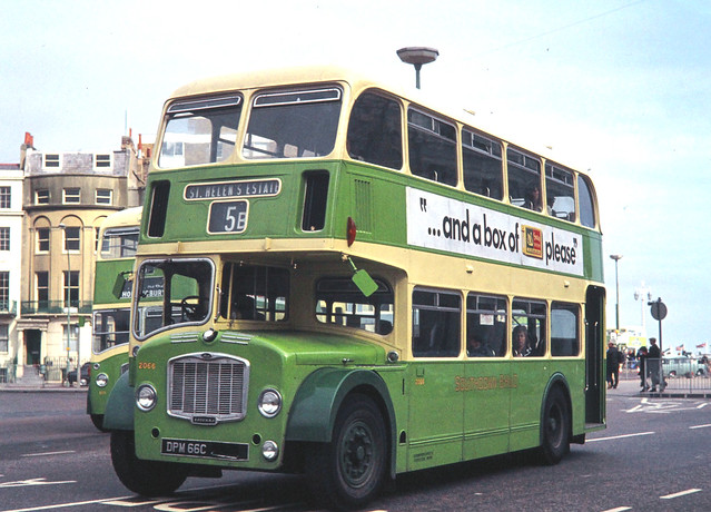 Southdown Motor Services . 2066 DPM66C . Old Steine , Brighton , East Sussex . Saturday 04th-May-1974 .