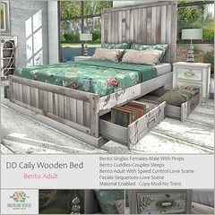 DD Caily Wooden Bed Set-Adult