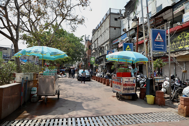 Water cart umbrellas - Chandni Chowk - Old Delhi - National Capital Territory India