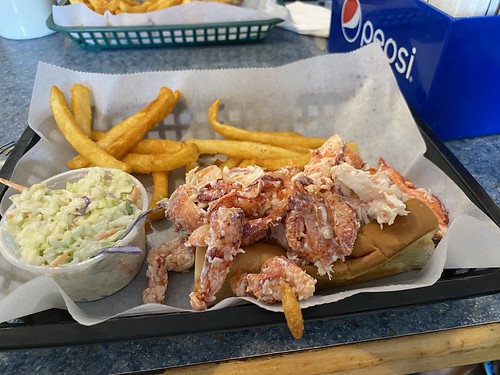 enormous lobster roll At Eagle&#039;s Nest