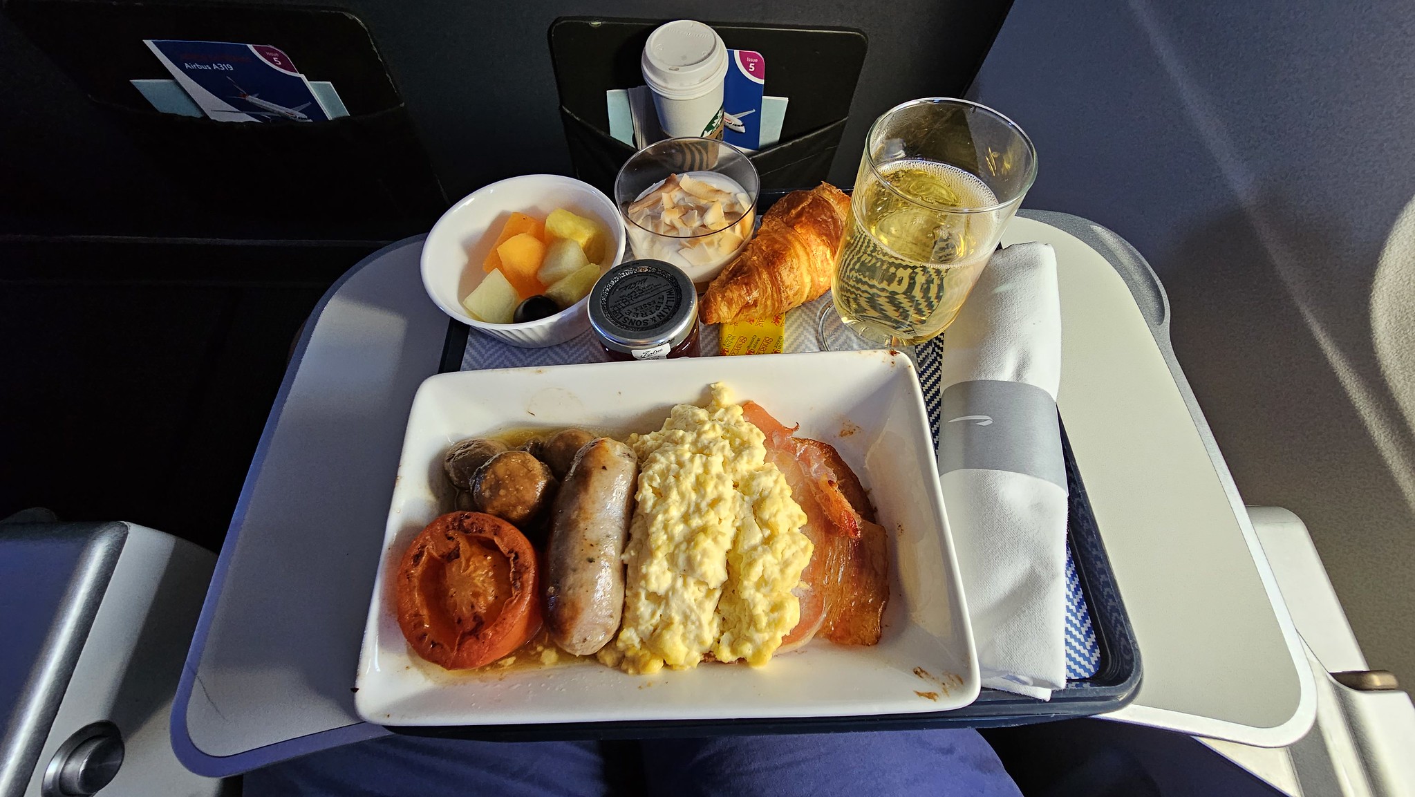 Breakfast on board the BA flight to Stockholm